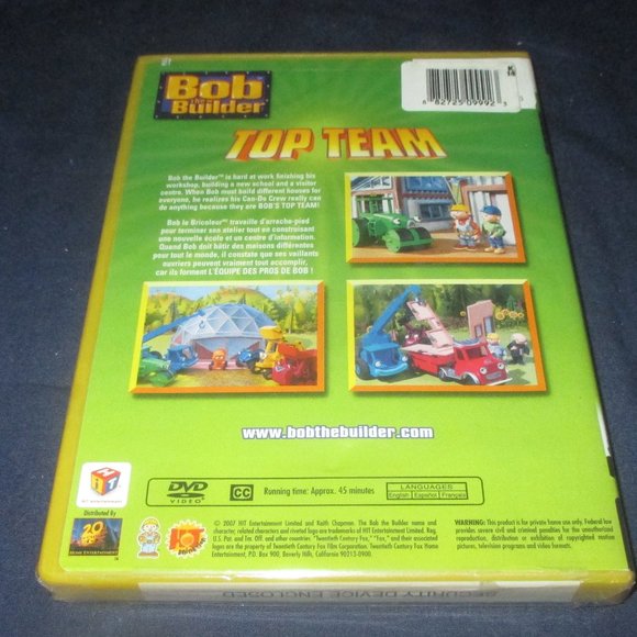Bob The Builder - Top Team (DVD, 2007, Canadian) (unopened) - Picture 2 of 4